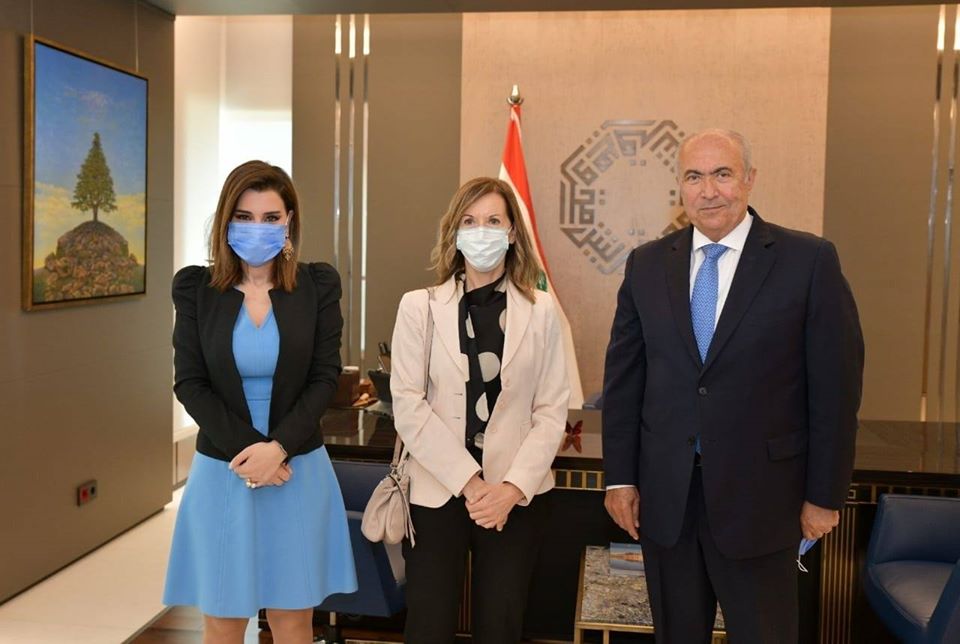 فؤاد مخزومي وسفيرة ايطاليا السيدة نيكوليتا بومباردير