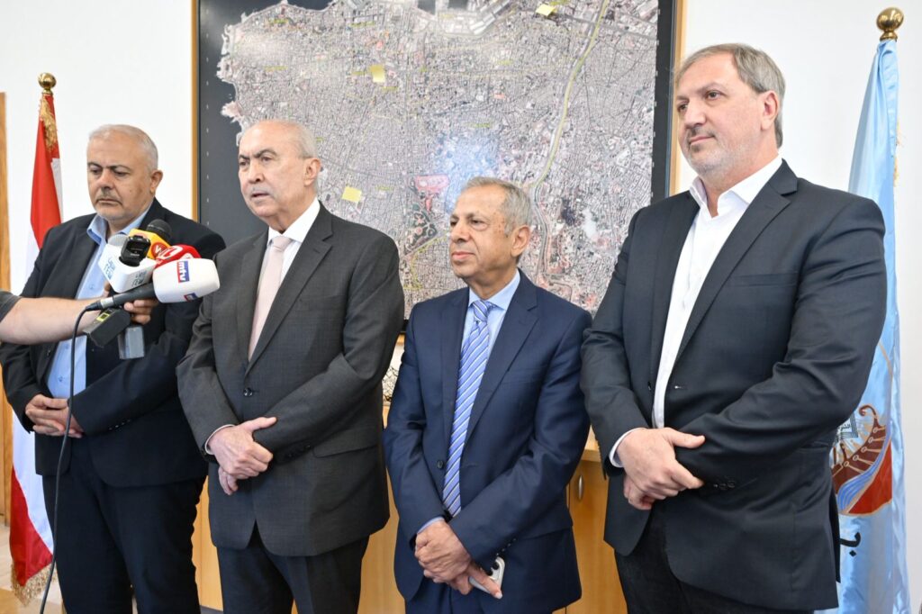 لقاء سعادة محافظ بيروت القاضي مروان عبود، ورئيس المجلس البلدي المهندس ابراهيم زيدان